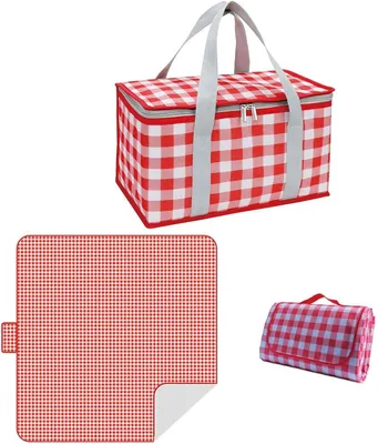 Produktbild von Picknickkorb 35 x 20 x 20 cm, isoliert, wasserdicht, für unterwegs