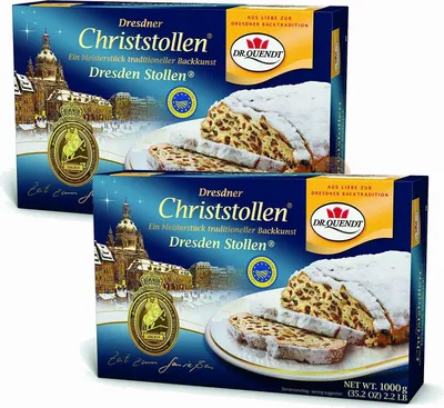 Zdjęcie produktu dla Dr. Quendt - Christstollen - 1000g (opakowanie kartonowe)