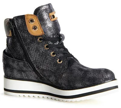 Produktbild von topschuhe24 1102-2 Damen Stiefeletten Boots Derby, Farbe:Schwarz, Größe:38 EU
