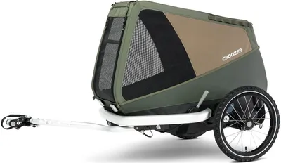 Produktbild von CROOZER Dog Enna Hunde-Fahrradanhänger bis 35kg, Farbe:Moss Green