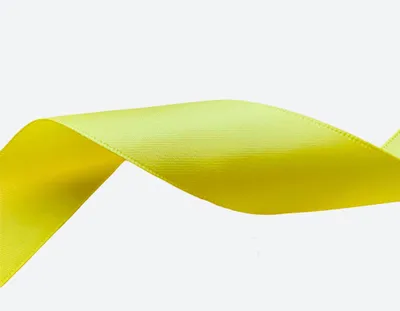 Polyester-Satinband, 25 mm x 10 m, Citron, doppelseitig