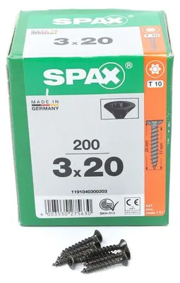 Obrázek produktu pro SPAX BLAX, Šroub, Ocel, Dřevo, Plochý, Obecné, Zápustná hlava