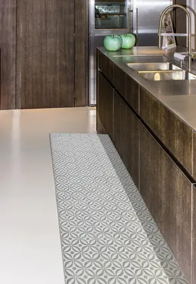 Produktbild von DUBLIN - PVC-Teppich - rutschfest. - Zum Schutz von Fußböden - Zementfliesen-Design - breite 60 cm