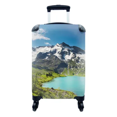 Produktbild von MuchoWow® Koffer Handgepäck Trolley Rollkoffer Kleine Reisekoffer mit 4 Rollen - Schnee - Berg - Wasser - Cabin Size < 55x40x23 cm & 55x40x20 cm - Fotokoffer - Kabinenkoffer - Boardgepäck - Reise-Box - Reisekoffer - Reisegepäck - Koffer mit Bild - Trolley für Kinder
