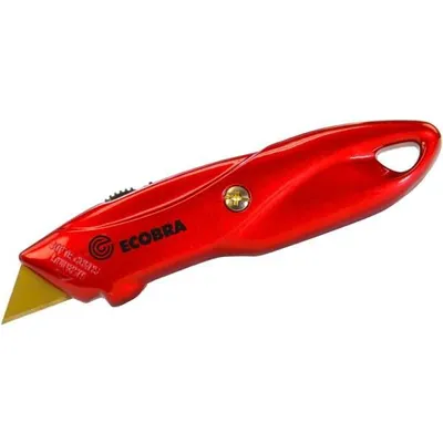 Produktbild von ECOBRA 770425 Cutter Premium - rot, Trapezklinge, Metallgehäuse