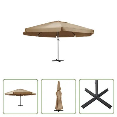 Immagine prodotto di The Living Store Ombrellone con palo in alluminio 600 cm Taupe