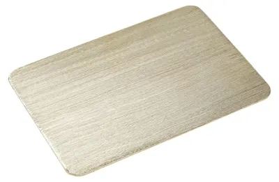 Kerzenplatte Aluminium gebürstet Gold 20,5x14 cm
