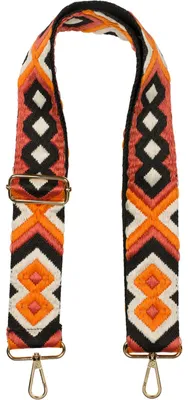 Produktbild von styleBREAKER Taschen Schulterriemen verstellbar mit buntem Ethno Muster, Wechsel Taschengurt, Karabiner, Handyband 02013024