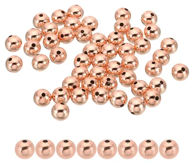 8 mm Abstandskugeln, 100 Stück, Messing, Roségold, für DIY-Schmuck