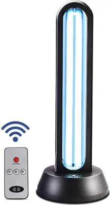Image de Stérilisateur UV Lumière Stérilisateur portable Stérilisation à l'ozone-lamee avec base et télécommande, 38W + ozone