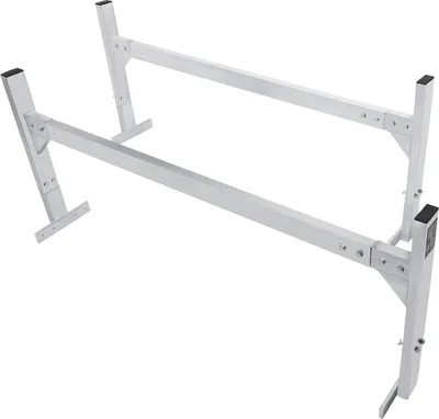 Productafbeelding van Dakdrager voor ladders, 2 stangen, aluminiumlegering, draagvermogen 181 kg. Dakdrager voor bestelwagens met regenwatergoot, verstelbare lengte 1300-2060 mm. Ladderdrager voor bestelwagens, geschikt voor het vervoeren van goederen en aanhangwagens