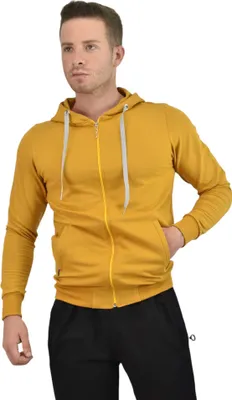 Produktbild von Herren Kapuzenpullover Royyen 4676 Sweatshirt – DUNKEL GELB / M