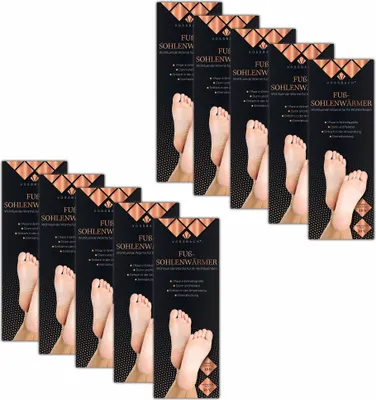 Produktbild von VOSSBACH 10 Paar Fußsohlenwärmer 10 Stunden Einlegesohlen Schuhwärmer Fußwärmer Sohlenwärmer Wärmesohlen
