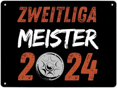 Produktbild von St. Pauli Meisterschale Metallschild XL in 21x28 cm mit Spruch Zweitliga