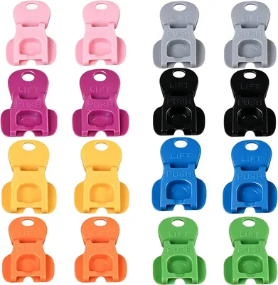 Imagen del producto de Abrelatas de plástico, 16 unidades, 8 colores, para abrir latas