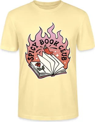 Produktbild von Spreadshirt Spicy Book Club – Für heiße Lesenächte Uni Bio T-Shirt, L, Creme