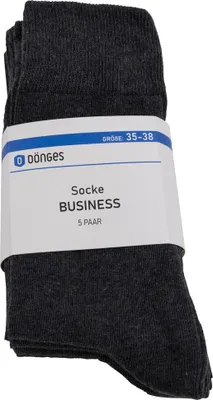 Produktbild von Dönges Dönges Baumwollsocke Business, grau, Größe 35-38 (Socken) (Pack à 5 Paar)