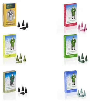 Produktbild von Crottendorfer - 6er Set Räucherkerzen Bergmannsduft / Waldhonig / Kaminzauber / Weihrauch-Melisse / Tanne / Lavendel