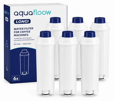 Wasserfilter für DeLonghi DLSC002, 6 Stück, kompatibel mit ECAM-Serie