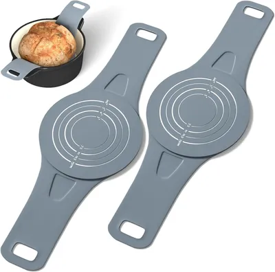 Produktbild von 2er Set Silikon Brotschlinge Sauerteig Brotbackmatte Griff