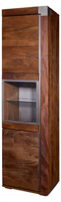 Produktbild von MASSIVMOEBEL24.DE Vitrine Mango 55x45x204 braun lackiert Amsterdam #20
