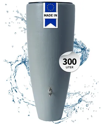 Productafbeelding van GARANTIA 2in1 regenwatertank 300 L zinkgrijs incl. plantschaal