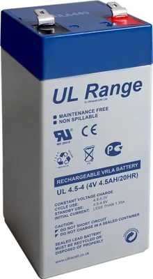 Produktbild von Bleiakku 4V 4,5Ah UL4.5-4 mit geringer Selbstentladung Faston 4,8mm