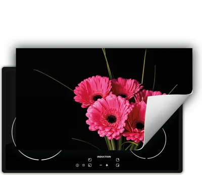 Produktbild von DarHaus Herdabdeckplatte 90x52 cm Anti Rutsch Matte Aufrollbar, schwarz - Blumenstrauß
