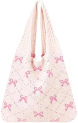 Image de Ibenzoa® : Sac de plage en polyester crocheté – Sac d'été bohème léger et pliable, spacieux, avec de longues bandoulières, idéal pour la plage et le quotidien