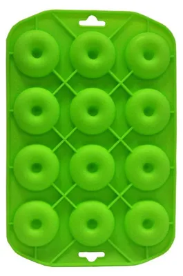 Image de Moule en silicone en forme de beignet, avec 12 cavités, pour gâteaux, bagels et muffins