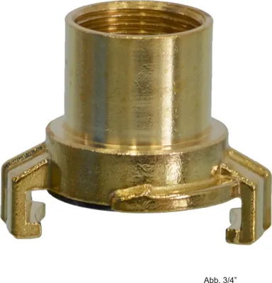 Produktbild von Messing Schnellkupplung mit langem Innengewinde 1", Knaggenabstand 40 mm