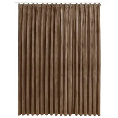 Produktbild von vidaXL Verdunkelungsvorhang mit Haken Samt Beige 290 x 245 cm