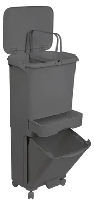 Produktbild von Wellhome Treteimer Für Mülltrennung 42l Grau Grau One Size