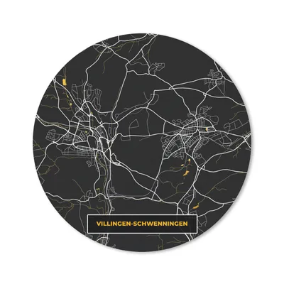 Produktbild von MuchoWow® Mauspad Mousepad Deutschland - Schwarz und Gold - Villingen Schwenningen - Stadtplan - Karte 40x40 cm - Mousepads - Maus Mat - Pad - Mausunterlage - Schreibtisch Accessoires