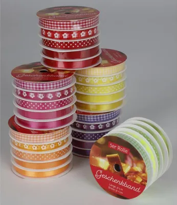 Produktbild von Geschenkband Geschenke Verpackung Schleifen Präsent Geburtstage Feiern Party Set
