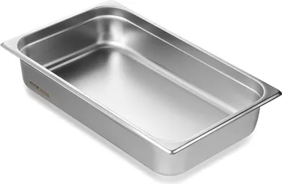 Image de lot de 1 poêles d'hôtel Récipients Gastronorm en acier inoxydable 530x326x107mm 9,25L