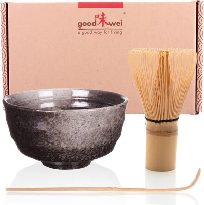 Produktbild von Matcha Teezeremonie Set "Goma" mit Teeschale und Matchabesen