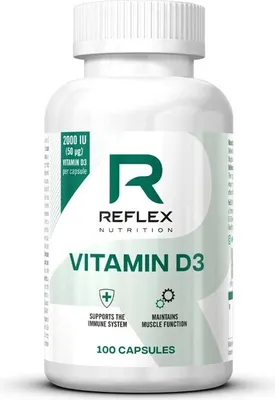 Produktbild von Reflex Nutrition Vitamin D3 2000IU (100) Standard - Vitamine,  Mineralien & Gesundheit - Vitamine