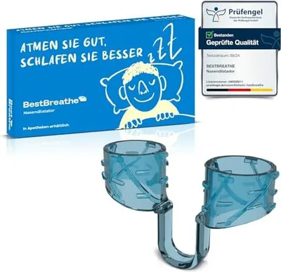 Produktbild von Nasendilatator Best Breathe zum besseren Schlafen– Verbessert die Nasenatmung – Anatomisches und wiederverwendbares Gerät – Linderung von Allergien_