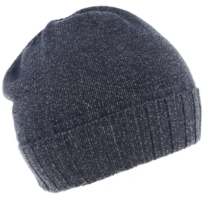 Produktbild von Angiolo Frasconi glitzernde Strickmütze mit Kaschmir, blau, Gr. Einheitsgröße