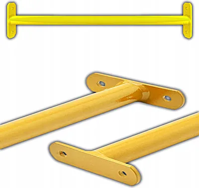Image de Barre métallique jaune de 90 cm pour aire de jeux extérieure