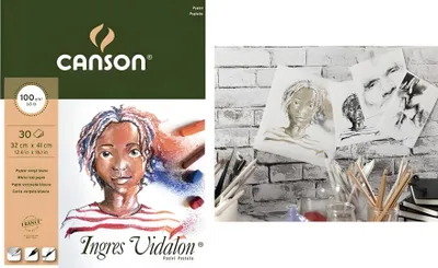 Immagine prodotto di CANSON C400103005 CANSON blocco carta da disegno "Ingres Vidalon", 240 x 320 mm