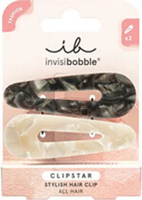 Obrázok produktu pre invisibobble Cliphue, Spona do vlasov, Béžová, Čierna, Vzor, Dospelí, 2 kusov
