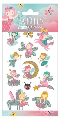 Produktbild von 1 Bogen Elfen & Feen Kinder Tattoos