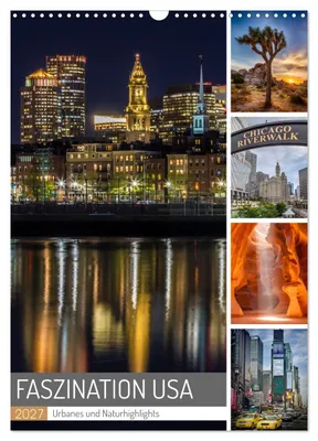 Produktbild von FASZINATION USA Urbanes und Naturhighlights (Wandkalender 2027 DIN A3 hoch), CALVENDO Monatskalender