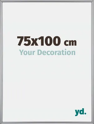A product image showing a frame with text and a logo.