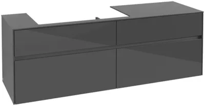 Produktbild von Villeroy & Boch Collaro Waschbeckenunterschrank, 4 Auszüge, wandhängend, Waschbecken links, 1600x548x500mm, C02600FP