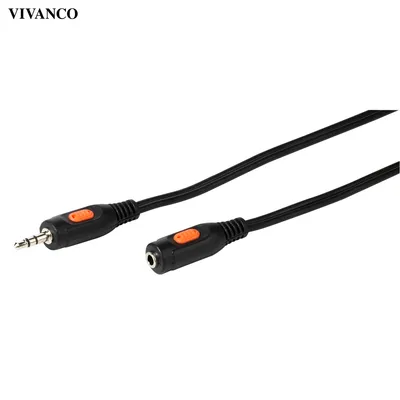 Produktbild von ViVanco™46101, 3.5mm, Männlich, 3.5mm, Weiblich, 10 m, Schwarz, Orange