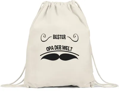 Produktbild von Bester Opa Turnbeutel Gymsack Spruch Geburtstag Geschenkidee Bester Opa Großvater Bart