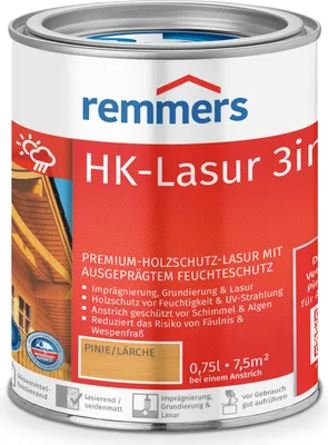 Produktbild von Remmers HK-Lasur 3in1 pinie/lärche (RC-260) 0,75 l, Holzlasur aussen